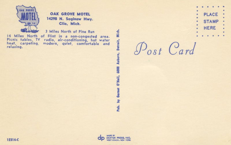 Oak Grove Motel - Oak Grove Motel Postcard (newer photo)